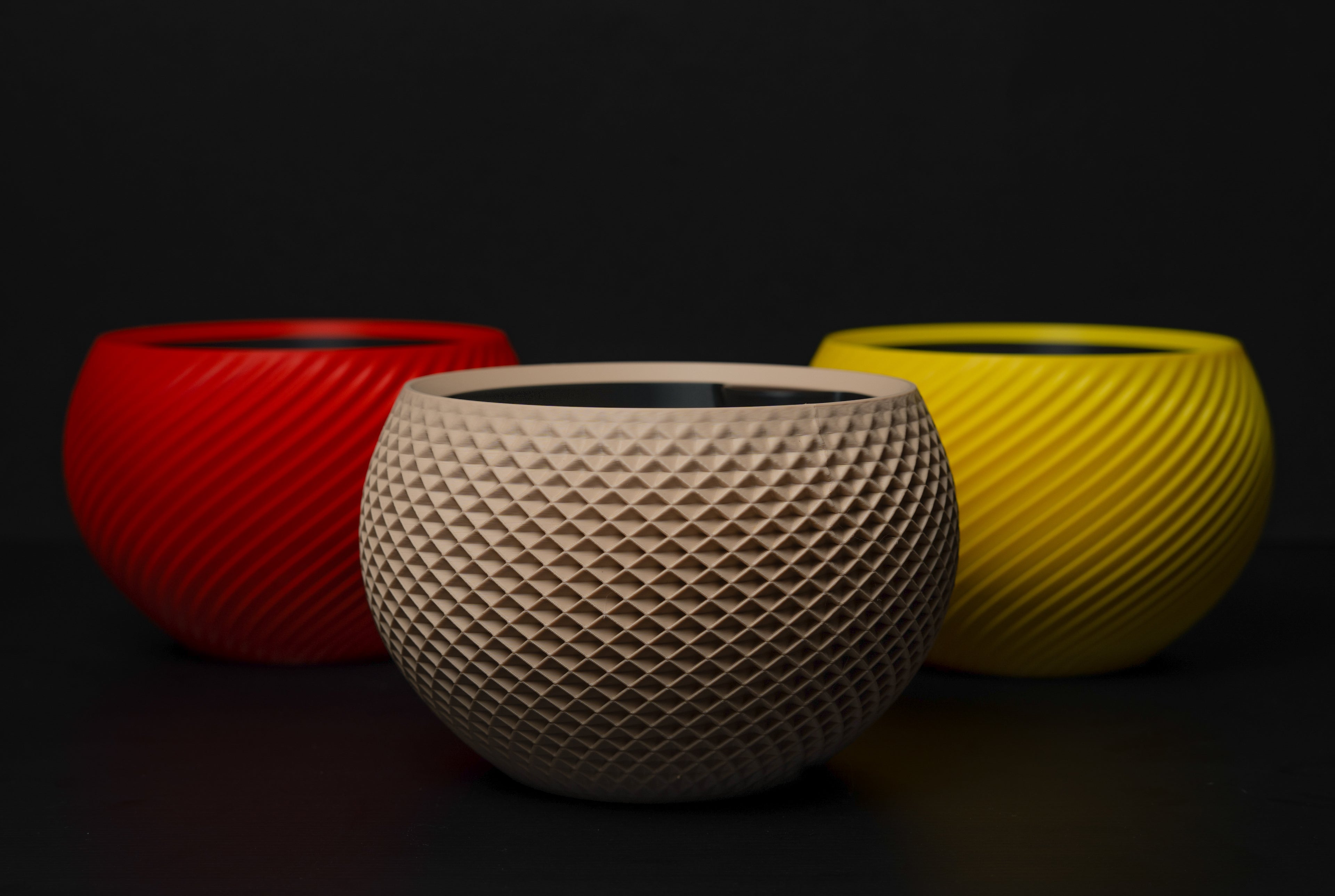 Modern Textured Planter Pot -  Decorative Indoor Bowl